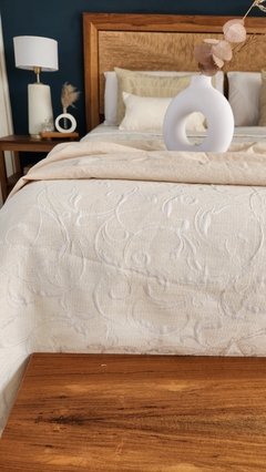 Cubrecama JACQUARD Mod. Botánico QUEEN + 2 fundas de 50x50 de REGALO - Ay Que Amor