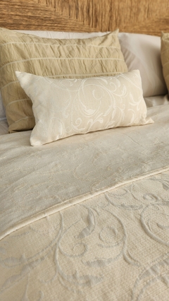 Cubrecama JACQUARD Mod. Botánico QUEEN + 2 fundas de 50x50 de REGALO en internet