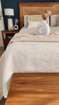 Cubrecama JACQUARD Mod. Botánico KING + 2 fundas de 50x30 de REGALO