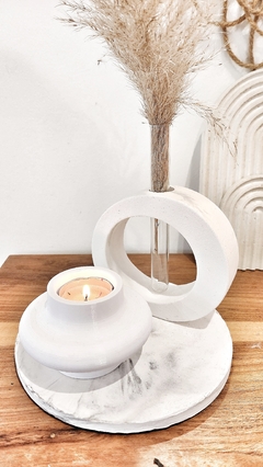 Base de Cemento Blanco símil mármol - Ay Que Amor