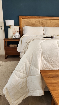 COBERTOR DE VERANO DE TUSOR 100% ALGODON KING LINEA HOTEL - OFF WHITE - comprar online