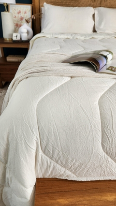 COBERTOR DE VERANO DE TUSOR 100% ALGODON KING LINEA HOTEL - OFF WHITE - comprar online