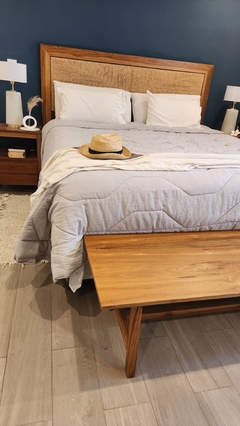 COBERTOR DE VERANO DE TUSOR 100% ALGODON TWIN LINEA HOTEL - GRIS - tienda online