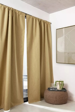 CORTINA BLACKOUT BARRAL OCULTO ( INCLUYE 2 PAÑOS) 140x215 (BEIGE)