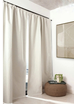 CORTINA BLACKOUT BARRAL OCULTO ( INCLUYE 2 PAÑOS) 140x215 (NATURAL CLARO)