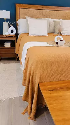 Cubrecama/Manta de Nido Suavizado Canela KING - comprar online