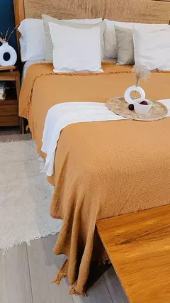 Cubrecama/Manta de Nido Suavizado Canela KING - tienda online