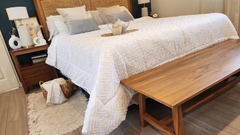 ACOLCHADO QUEEN JACQUARD DISEÑO HOTELERO - Blanco - - tienda online