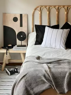 Manta/pie de cama Cris Morena . BLACK 180x130 - comprar online