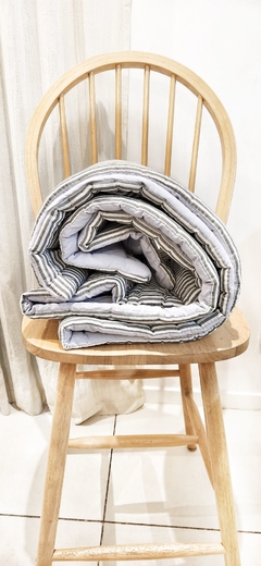 Pillow Mil Rayas / gris perla liso - comprar online