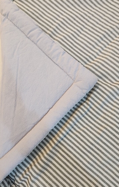 Pillow Mil Rayas / gris perla liso en internet