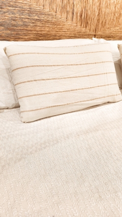 FUNDA ALMOHADÓN RAYADO BEIGE