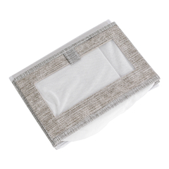 CAJA PLEGABLE FORRADA EN TELA CON VENTANA -SPOCK- GRIS OSCURO en internet