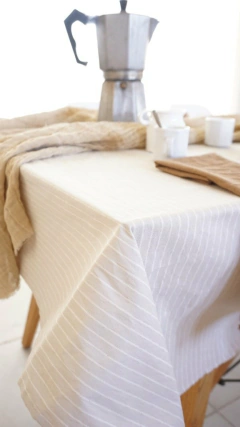 Mantel Tusor Premium Storni Beige - tienda online