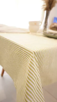 Mantel Tusor Premium Las Mil y Una "Lineas" - verde