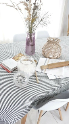 Mantel Tusor Premium Las Mil y Una "Lineas" - Ay Que Amor