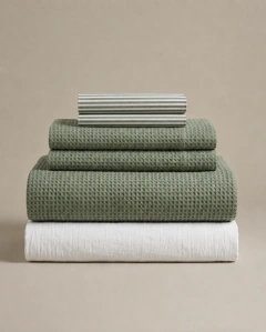 KIT DE CAMA IKEA KING (Funda de Edredón + 5 pz verde seco) en internet