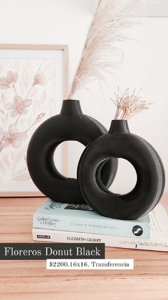 Florero Donut Black
