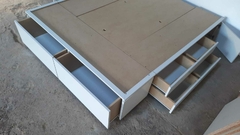 BOX DE CAMA 40CM ALTO 10 CAJONES 1.40 (0 1.50) X 1.90 (O 2.00)