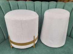banco puff metalico redondo - LcMuebles
