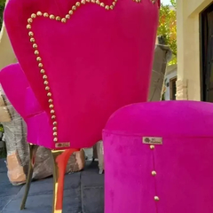 SILLON BUTACA PETALO OSTRA Dominique Patas Doradas - comprar online