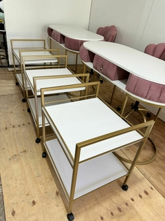 MESA AUXILIAR ESTETICA MANICURIA PEDICURIA HIERRO - comprar online