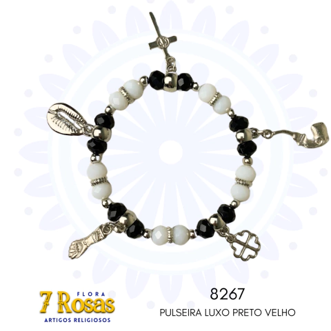 PULSEIRA LUXO PRETO VELHO PRETO X BRANCO