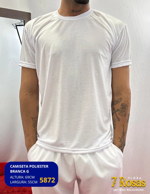 CAMISETA POLIESTER BRANCA G