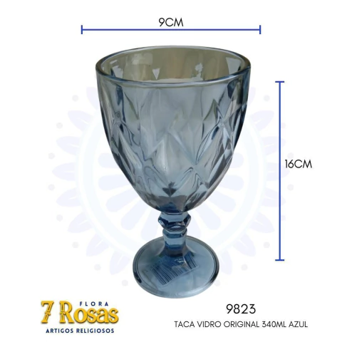TACA VIDRO ORIGINAL 340ML AZUL