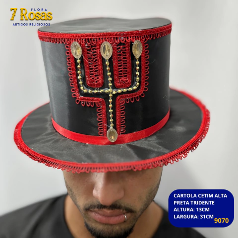 CARTOLA CETIM ALTA PRETA TRIDENTE