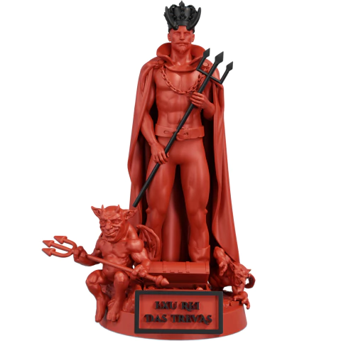 Estátua Exu Rei das Trevas Umbanda Candomblé - comprar online