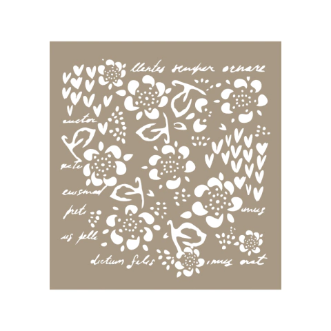Stencil mix flores - fofura