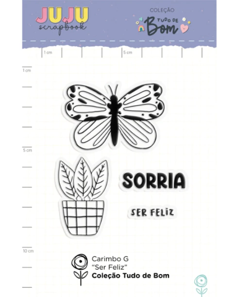 Carimbo ser feliz - tudo de bom