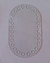 Placa Crochê Oval Arredondada Acrílico Transparente - 10/15/20cm