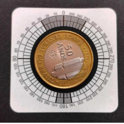 1 Real 2015 Banco Central 50 anos inclinada - comprar online