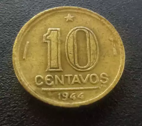10 Centavos 1944 Getúlio Vargas com Sigla