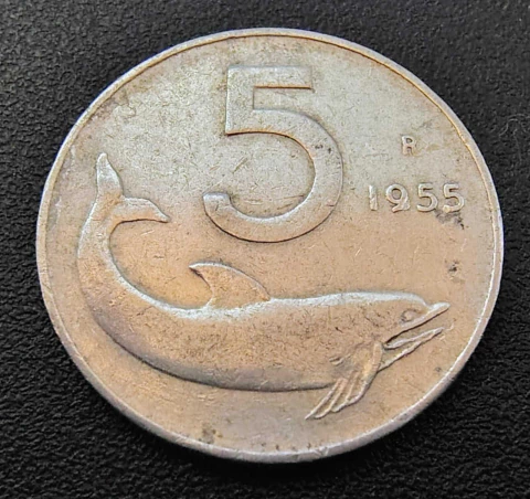 5 Liras 1955 Itália - comprar online