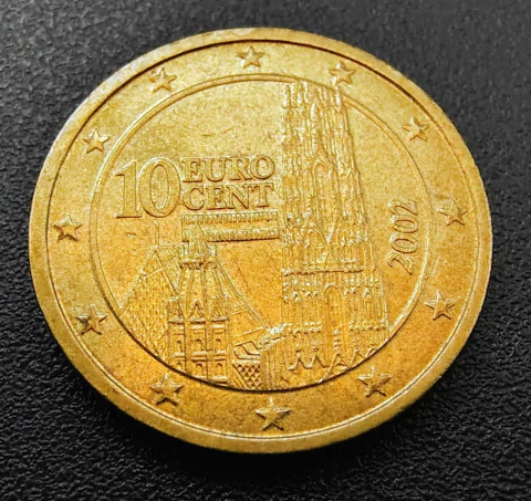 10 Cent Euro 2002 Áustria - Escassa - comprar online