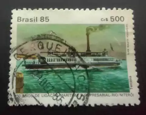 Selo 150 Anos Ligação Marítima Rio/Niterói