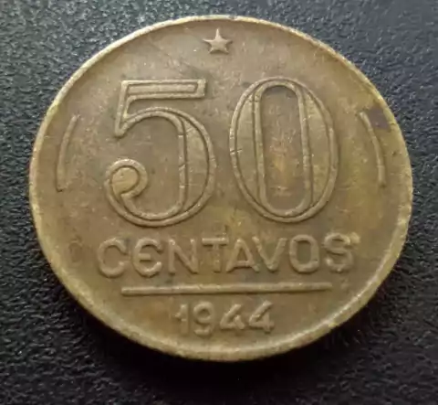 50 Centavos 1944 com Sigla