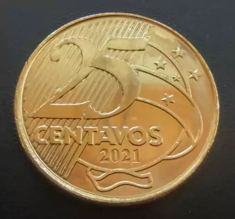 25 Centavos 2021 Flor de Cunho