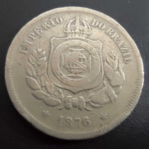 100 Réis 1876 Império - Escassa