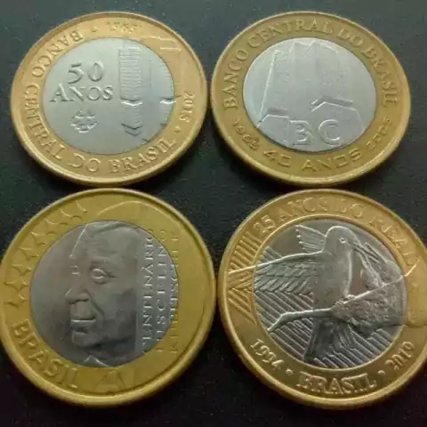 Comemorativas do Real - 4 moedas