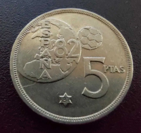 5 Pesetas 1980 Espanha - Estrela 81