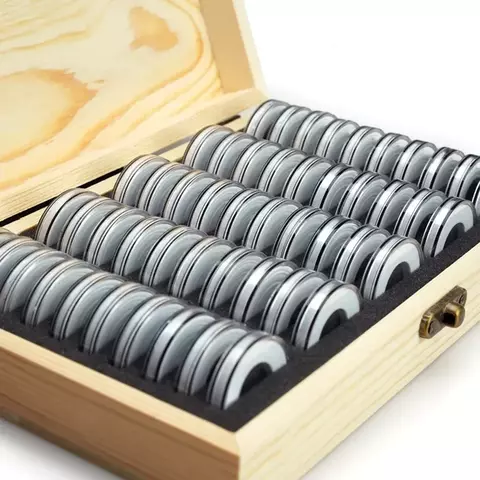 Caixa com 50 Cápsulas de acrílico ajustáveis 18mm a 30mm - comprar online