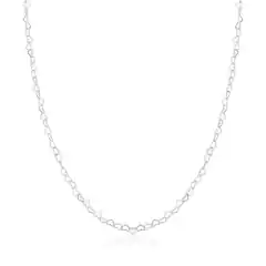Corrente Corações Entrelaçados 45cm Prata - comprar online