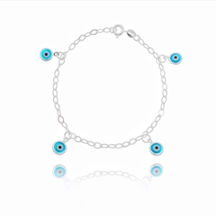 Pulseira Olho Grego Pingente Pendurado Prata - comprar online