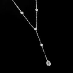 Colar Gravata Pontos de Luz Prata 925 - comprar online