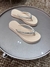 Chinelo strass bege