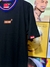 CAMISA OVERSIZED THUG NINE PRETA C/ DETALHE LARANJA & AZUL COM GOLA na internet